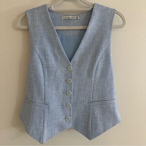 Abercrombie Mara Tailored Vest in Light Blue